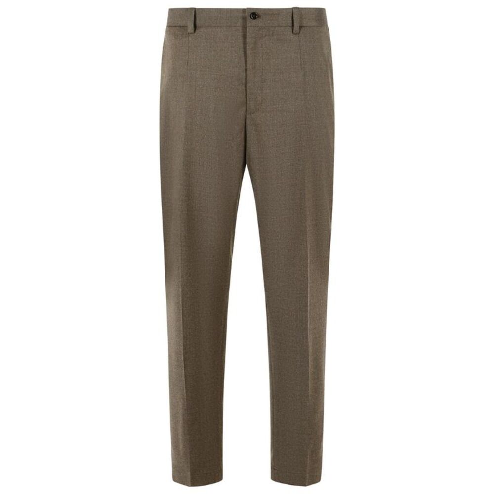 Dolce & Gabbana Brown Virgin Wool Trousers Men